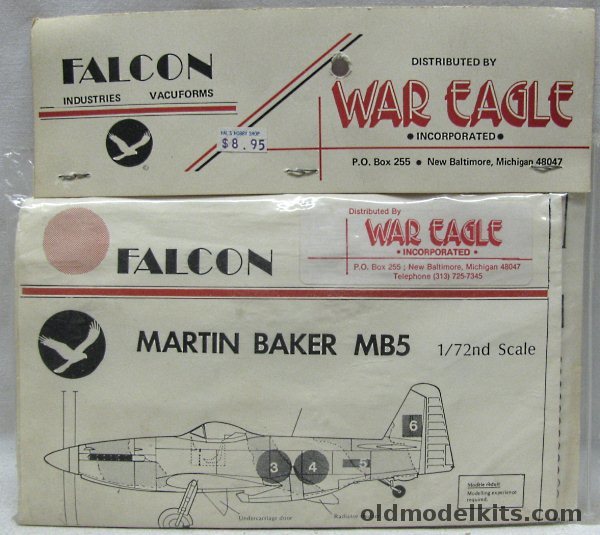 Falcon 1/72 Martin Baker MB5 (MB-5) - Bagged plastic model kit